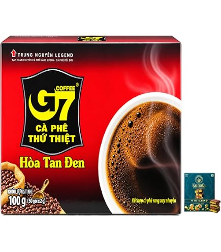 G7 Coffee Instant Black Coffee, 30g (15 Sachets x 2g),Get Free KF