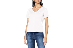 Tommy Jeans Tjw Slim Jersey V Neck Camiseta para Mujer