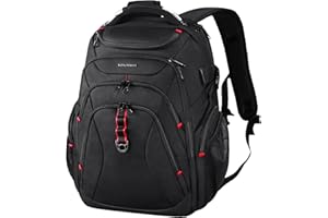 ‎KROSER KROSER Laptop Rucksack 17,3 Zoll Reise XL Business Daypack Schwerlast Wasserdicht mit Hartgeschältem Sicherheitsraum Ladeanschluss RFID Tasche für Männer/Frauen/College/Schule