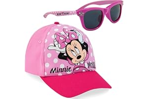 Disney Stitch Sonnenbrille Set mit Baseball Cap Mädchen Verstellbar Sonnenschutz Kappe UV400 Sonnen Brille Geschenke für Kinder