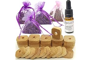 STAFECO Moth Repellent for Wardrobes Anti Moths Cedarwood Rings Lavender & Patchouli Bags Premium Oil 100% Natural (Medium L)