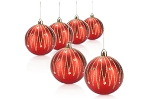 ‎COM-FOUR Com-four® Christmas Tree Pendant Set, Shapes made of Shatterproof Plastic and Glass, Christmas Tree Decoration