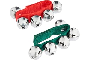 Fuzeau 8442 - Pulsera con 5 cascabeles, color verde/rojo