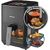 Cecotec Air Fryer 4 L Cecofry&amp;Grill Duoheat 4000 1900W | Double Strength for Perfect Browning, Grill Flavor in Meats, Healthy
