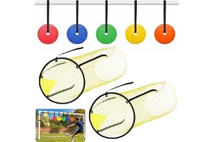 DASIAUTOEM Fotbollsmålnät, 2 stycken fotbollsmålsväska med ram med 5 rörliga måltavlor, 45 x 60 cm fotbollsträningstillbehör för skyttenoggrannhet, för barn, vuxna