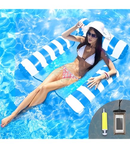 Aufblasbare Pool Liege 76cm - Wasser Luftmatratze Mit Pflanzenmuster