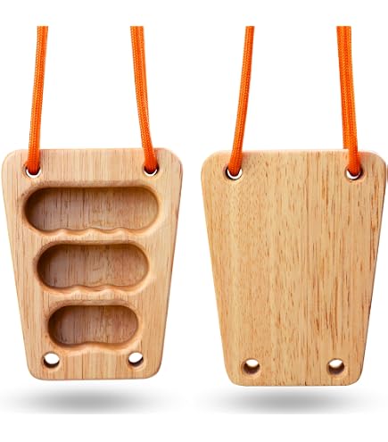 Lot De 2 Prises D'escalade Navaris – Briques En Bois 15x13x6 Cm Avec Cordes 200 Cm, 6 Profondeurs