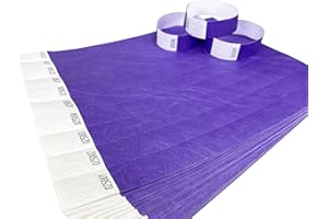‎WRIST MAGIC STUDIO 200 Armbänder Lila Tyvek-Identifikationsarmbänder für Veranstaltungen, Sicherheit, Partys, Festivals