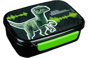 Scooli - Jurassic World pudełko śniadaniowe - z wyjmowanym wkładem - pudełko na kanapki do przedszkola - pudełko na kanapki do szkoły - pudełko śniadaniowe z tworzywa sztucznego bez BPA