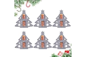 Hestya 6 Weihnachten Geldgeschenke Set mit 6 Weihnachtsbaum Filzdekorationen Geldverpackung für Weihnachten Filzbaum Lustige Geschenk Verpackung Weihnachtsdeko zum Verschenken für Geld(Baum)