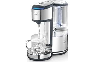 Breville BRITA HotCup Hot Water Dispenser | Integrated Water Filter | 1.8L with 3kW Fast Boil & Variable Dispense | Energy-efficient use | Stainless Steel [VKJ367]