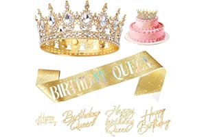 YnewL Damen Retro Krone Kristall Krone Geburtstag Diadem Braut Tiara für Hochzeiten Verlobungen und Besondere Anlässe