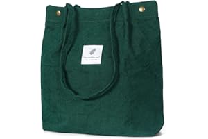 iophi Damska torba na ramię, duża, sztruksowa, torebka na co dzień, do biura, na wycieczkę szkolną, zakupy, niezwykle lekka