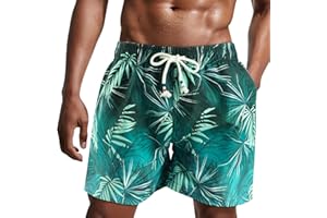 Danfiki Mens Swimming Shorts Swim Trunks Men Quick Dry Beach Shorts Surfing Shorts with Mesh Lining