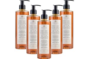 Prija Ginseng Jabón Líquido Vitalizante - 5 x 380 ml - Para uso diario - Probado dermatológicamente - Apto para veganos - Juego de 5 piezas