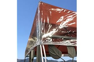 QUICK STAR Gazebo Cubierta Protectora Pavillon 3 x 3 m Impermeable Transparente Protección contra la Intemperie