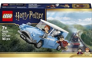LEGO Harry Potter Latający Ford Anglia 76424 | Model samochodu, zabawka dla 7-latka, prezent dla fana Harry’ego Pottera, zestaw klocków dla dzieci, 165 elementów