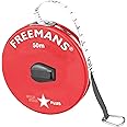 FREEMANS Goldstar Plus 50m:13mm Fibreglass Measuring Tape- 50m/165ft Multicolor || Case Reinforced With Stainless Steel Band || Durable Winding Mechanism Handle and Stainless Steel Mouth with End Hook