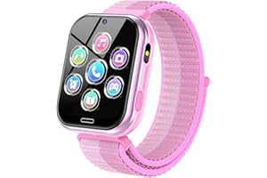 SERUDA Smartwatch per Bambini con Chiamata SOS, Telefono Orologio Intelligente con Fotocamera Musica Pedometro Giochi Audio Storie Della Buonanotte Tempo Insegnante Smartwatch per Ragazzi Ragazze - Viola