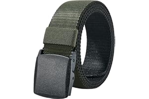 LionVII Ceinture Élastique pour Homme, Boucle en Plastique, Une Ceinture a 2 Couleurs en Même Temps, Réversible, Sans Métal