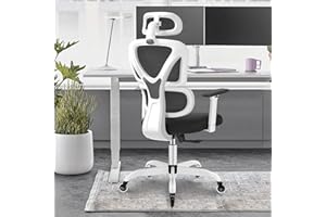 DoChair Silla Oficina, Silla de Escritorio Ergonómica con Reposacabezas y Reposabrazos Ajustables, Silla con Respaldo Alto Transpirable con Ruedas Giratorias Silenciosas, Carga máxima de 150 kg/ 330LB