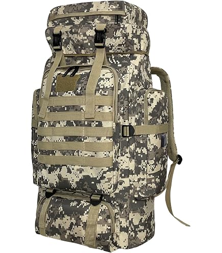 Sac à Dos Randonnée 100L Kabxhueo - Militaire, Imperméable, Camouflage - Pour Trekking, Chasse Et Voyage