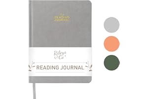 Rileys & Co. Grey Book Journal - Reading Journal & Book Review Journal | Book Journal Reading Log & Reading Journals for Book Tracking with Review Sections