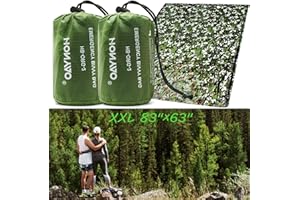 HONYAO Survival Sleeping Bag 2 Pack, Emergency Bivvy Bag Emergency Rescue Blanket Reusable for Camping Hiking Outdoor