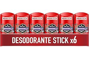 Old Spice Night Panther Desodorante En Barra Para Hombre, 48 Horas Fresco, 0% Sales De Aluminio, 50 ml x 6