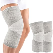 Genouillère Sport Charbon Bambou - Ultra Mince Élastique - Compression Homme Femme - 2 Pack