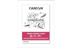CANSON Graduate Manga Marker Layout - Bloc 50 feuilles A3-70g/m² - Extra blanc