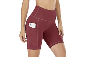 IUGA Gym Shorts for Women High Waisted Tummy Control Cycling Shorts Women with Pockets Workout Sport Yoga Running Shorts