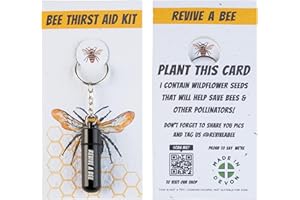 Revive a Bee Black Bee Revival Kit A Keyring with Sugar Syrup & Plantable Packaging to Help Rescue Bees - A Perfect Bee-Saving Gift