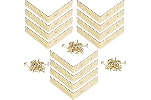 Dritz Campaign Hardware Small Smooth Right Angle Decorative Metal Corners, Brass 9