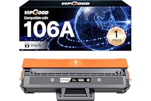 VIPGOOD 106A W1106A Toner con Chip Compatibile per HP 106A W1106A Cartuccia Toner per Laser MFP 137fnw 137fwg 135a 135r 135w 135wg 107w 107a 107r (Nero, 1-Pack)