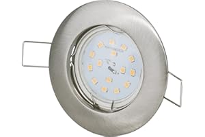 JUNGESLICHT 12Volt LED Einbaustrahler Lorenz, 4Watt MR16 Leuchtmittel mit 410Lumen Lichtleistung, 3000K warmweiß, Deckenspot, Rostfrei, zum Betrieb ist ein LED Trafo 12V DC notwendig