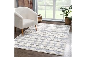 carpet city Dywan z wysokim runem do salonu – 160 x 230 cm – styl dworkowy, etno, szary, kremowy, wysoka głębokość, efekt 3D, puszysty, miękki, do sypialni, z długim runem