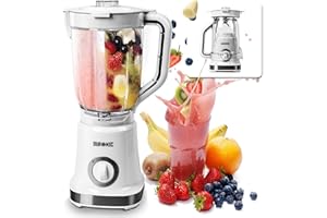 Duronic Electric Blender BL5 | 1.8 Litre BPA-Free Jug | 500W Motor | Stainless-Steel Ninja Sharp Blades | Pulse Mode | Blends to Make Smoothies, Shakes, Puree, Sauces, Crushes Ice
