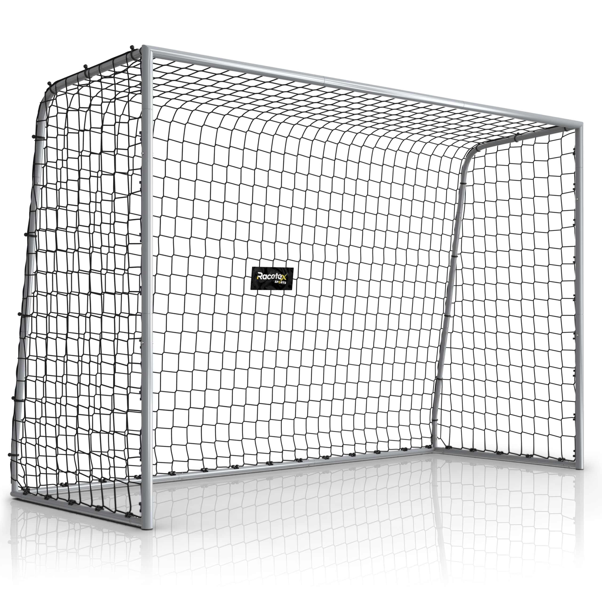 Racetex Portería de fútbol para jardín infantil [resistente a la intemperie] – Portería de fútbol para niños y adultos con marco de metal estable y anclajes de tierra – Portería de fútbol cómoda de - 1
