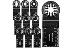 KRAZOVE Starlock Multitool Blades, 10Pcs Oscillating Tool Blades Professional 35mm Universal Oscillating Quick Release Saw Blades