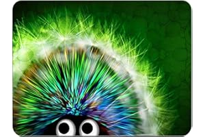 Silent Monsters Alfombrilla de ratón Ordenador 360 x 250 mm Mouse Pad Tela Erizo Verde, Antideslizante y silenciosa, para Gaming, Oficina, Home Office, Lavable, Enrollable, Cortada con láser