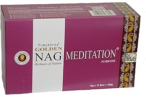 VIJAYSHREE 180 gms Box of GOLDEN NAG MEDITATION Agarbathi Incense Sticks - in stock and shipped by Busy Bits by Golden Nag