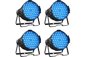 BETOPPER Luces de Discoteca DJ Luces Escenario DMX LED Par Foco Luz Escenario RGB 54x3w Proyector Iluminación Sonido Estroboscópica Lampe para Fiesta Bar Boda Casa Teatro Church Club LPC007 (4 piezas)