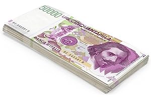 SCRATCH LOVER Scratch Cash Lire - 100 Banconote Finte da ₤ 50.000, Fac-Simile Lire, Dimensioni Reali