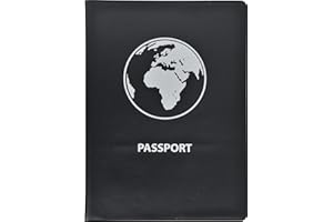Exacompta - Ref. 5404E - Etui de Protection RFID Hidentity Passeport en PVC opaque - Protection de données personnelles - Anti-piratage - Format à Classer : 9x12,8 cm - Coloris noir
