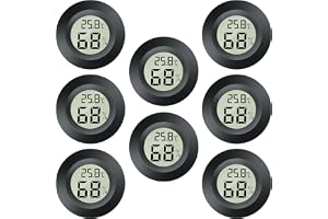 LYCXAMES Termometrar hygrometer, 8 st mini LCD digital hygrometer termometer, 2-i-1 inomhusfuktighetsmätare temperaturmätare