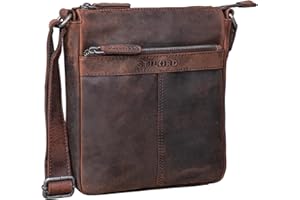 STILORD 'Aspen' Borsello Uomo Tracolla Pelle Piccolo Borsa a Spalla Vintage Crossbody Bag Messenger Bag per Città Viaggio in Cuoio