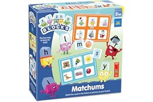 ALPHABLOCKS Matchums Learning Game - Alphabet Flash Cards & Phonics Games with 5 Double-Sided Boards & 60 Cards - Interactive Alphabet Toys for Letter Recognition - 4 Ways to Play