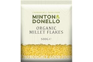 Minton & Donello - Organic Millet Flakes, Nutritious & , Ideal for Breakfast, 500g