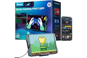 Govee Pixel Licht Gaming Rechteck, 52x32 RGBIC Pixel Art LED Panel, DIY-Funktion mit 150 Szenenmodi und 10 Musikmodi,AI-gestützt, Arbeiten Sie mit Alexa und Google Assistant für das Spielzimmer